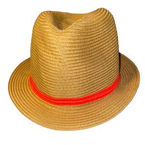 Vintage Straw Fedora Hat